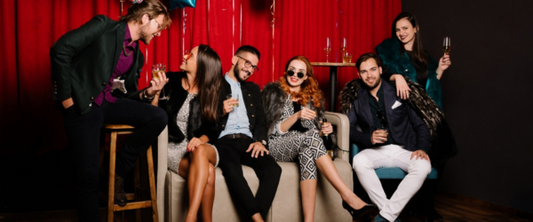 Party swingers before getting intoxicated with alcohol